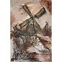 Schilderij- 80x120x4,5 cm - Rick Triest - Amsterdam LUXURY style - Hollands tafereel - Groen #1