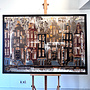 Painting- 100x150cm - Rick Triest - Amsterdam LUXURY style - grachten gevels in omber & Gold #22