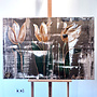 Schilderij - 80x120 cm - Rick Triest - Luxury Tulpen - Bronze & Sienna #1