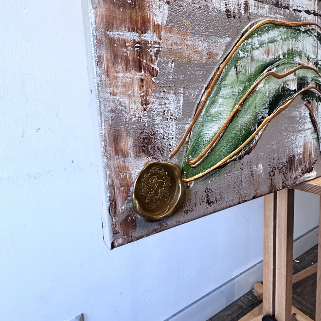 Schilderij - 80x120 cm - Rick Triest - Luxury Tulpen - Bronze & Sienna #2