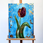 Schilderij -60x80 cm - Rick Triest - Tulpenmanie - Hollandse Tulp #1