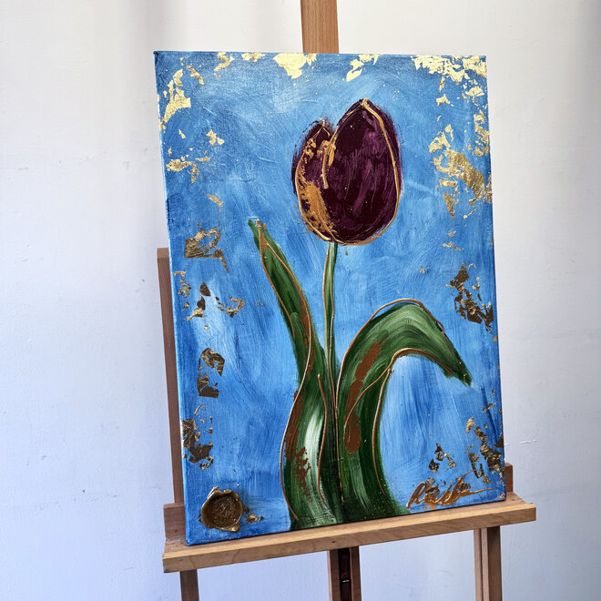 Schilderij -60x80 cm - Rick Triest - Tulpenmanie - Hollandse Tulp #1
