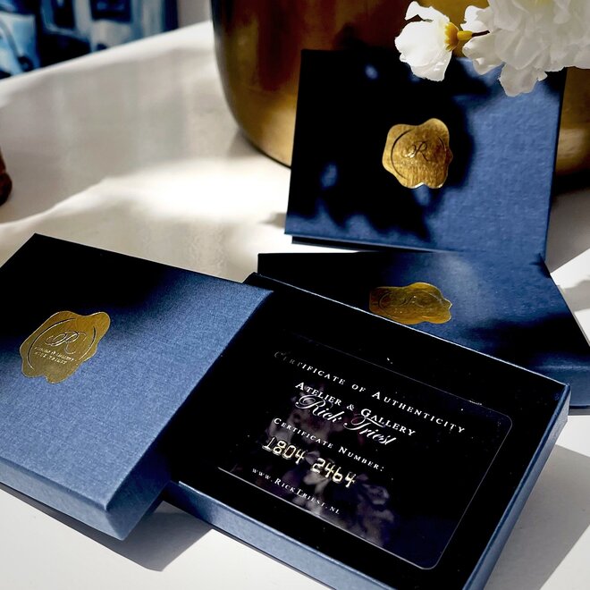 Painting - 70x100 cm - Rick Triest - Luxury Tulpen - Bronze & Blue #1