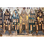 Painting- 100x150cm - Rick Triest - Amsterdam LUXURY style - grachten gevels in omber & Gold #30