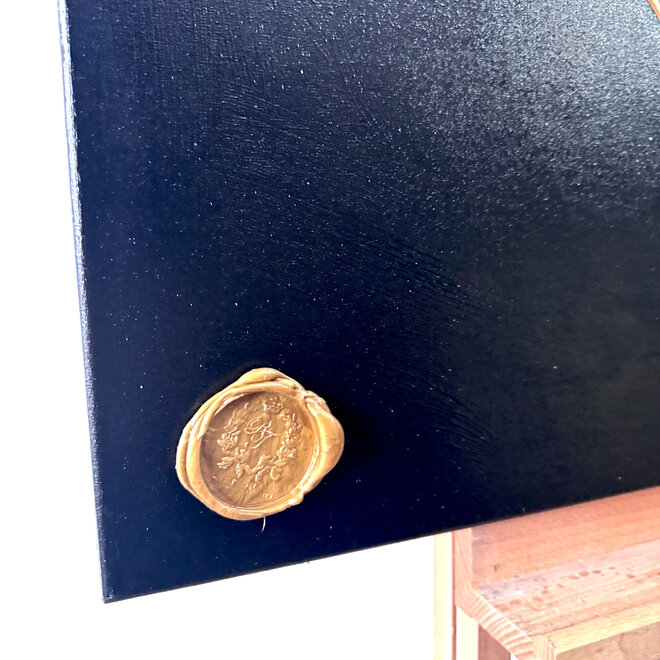 Painting-  100x100cm - Rick Triest -Tulpenmanie - kleurrijke tulpen - Black & Gold #5