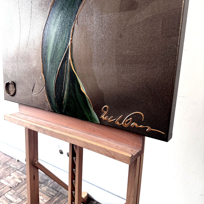 Painting  - 70x100 cm - Rick Triest - Crimson Tulip - Bronze #2