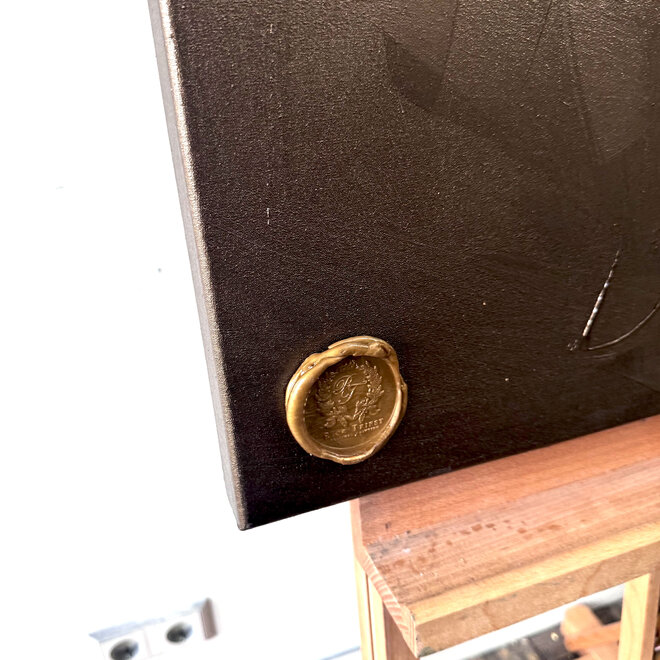 Painting  - 70x100 cm - Rick Triest - Crimson Tulip - Bronze #2