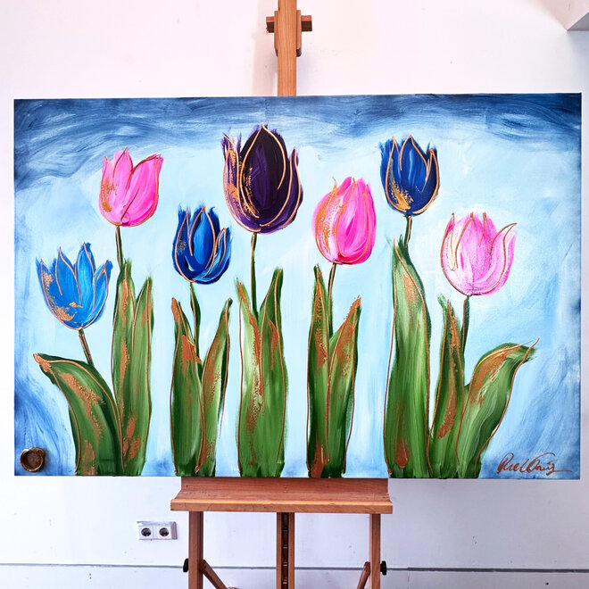 Painting - 100x150 cm - Rick Triest - Tulpenmanie - Hollandse tulpen #4