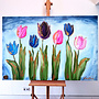 Painting - 100x150 cm - Rick Triest - Tulpenmanie - Hollandse tulpen #4
