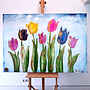 Painting - 100x150 cm - Rick Triest - Tulpenmanie - Hollandse tulpen #5