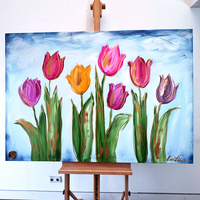 Painting - 100x150 cm - Rick Triest - Tulpenmanie - Hollandse tulpen #6