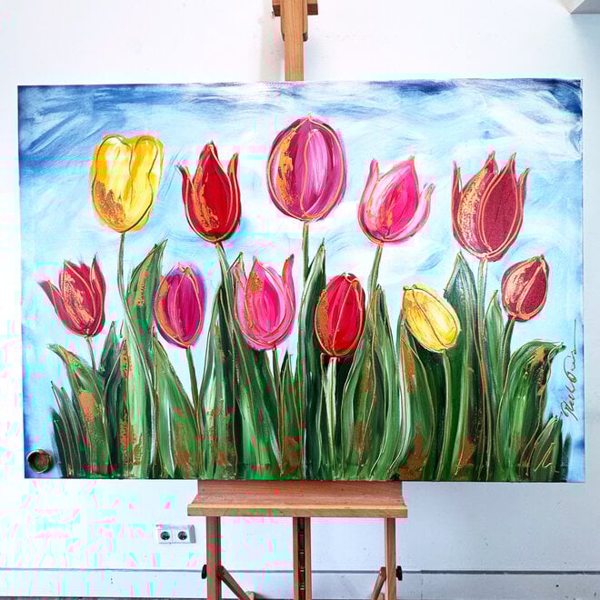 Painting  - 100x150 cm - Tulpenmanie - Hollandse tulpen #8