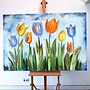 Painting  - 100x150 cm - Rick Triest - Tulpenmanie - Hollandse tulpen #10