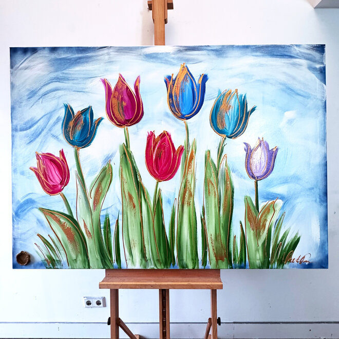 Painting  - 100x150 cm - Tulpenmanie - Hollandse tulpen #11