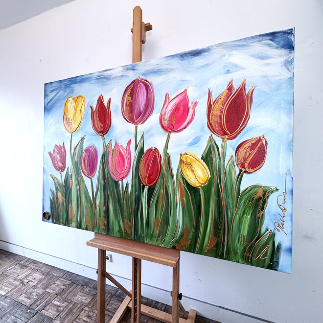 Painting - 100x150 cm - Rick Triest - Tulpenmanie - Hollandse tulpen #8