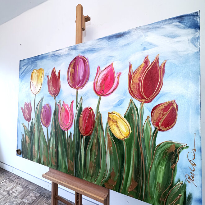 Painting - 100x150 cm - Rick Triest - Tulpenmanie - Hollandse tulpen #8