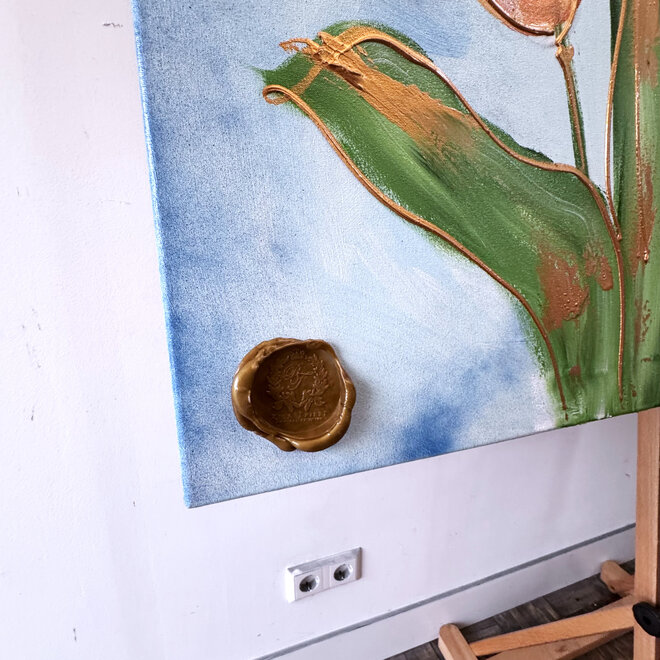 Schilderij - 100x150 cm - Rick Triest - Tulpenmanie - Hollandse tulpen #7