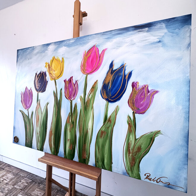 Painting - 100x150 cm - Rick Triest - Tulpenmanie - Hollandse tulpen #5