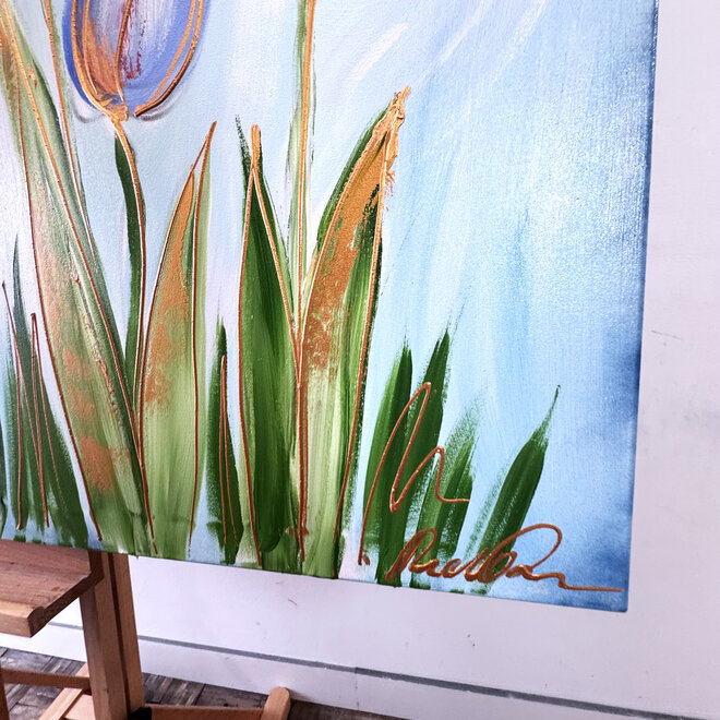 Painting  - 100x150 cm - Rick Triest - Tulpenmanie - Hollandse tulpen #1