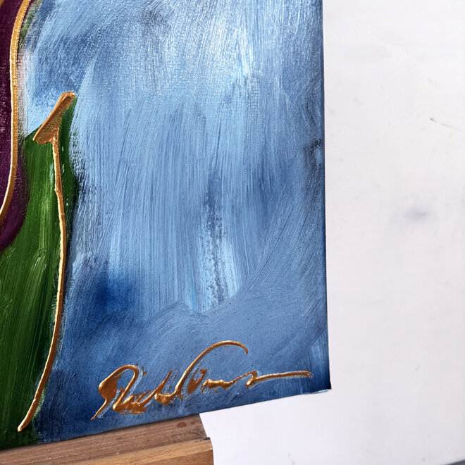 Schilderij - 80x100 cm - Rick Triest - Contemporary tulip composition #12