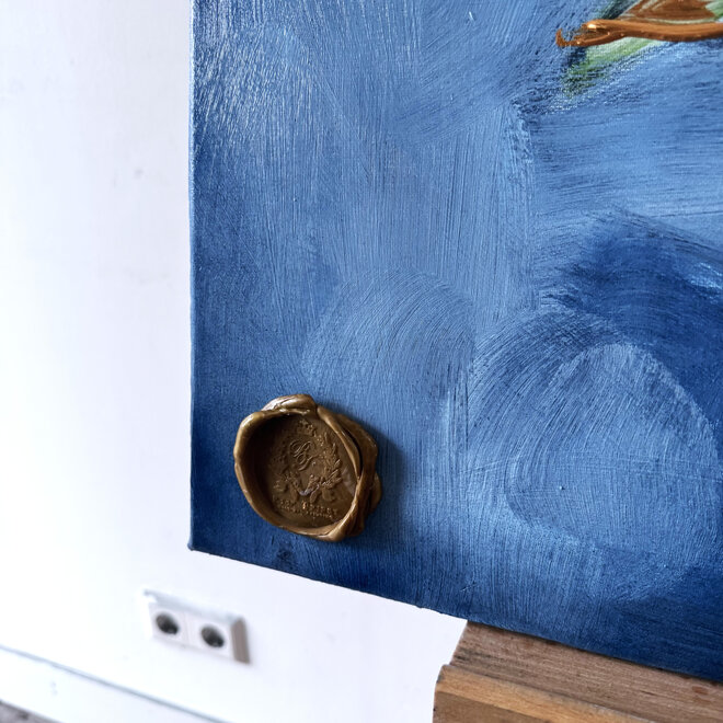 Schilderij - 80x100 cm - Rick Triest - Contemporary tulip composition #12