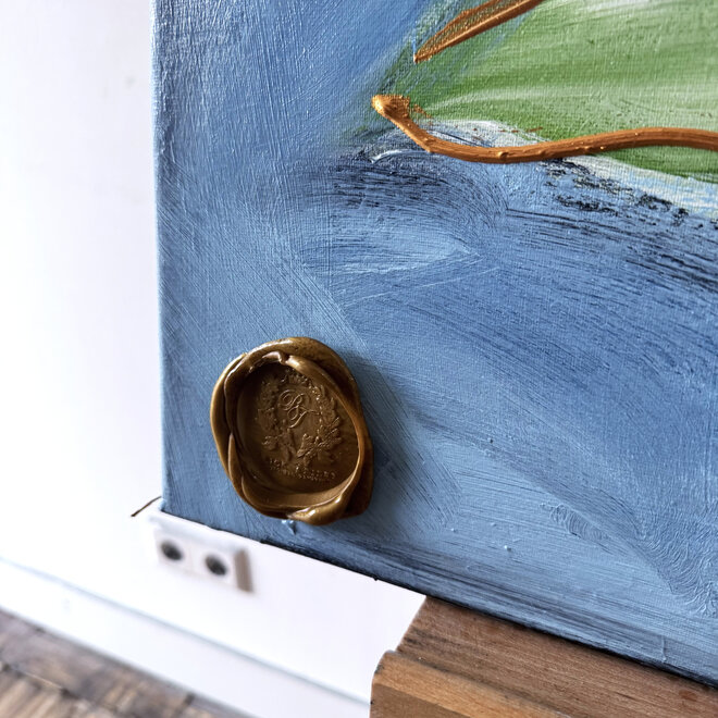 Schilderij - 80x100 cm - Rick Triest - Contemporary tulip composition #11