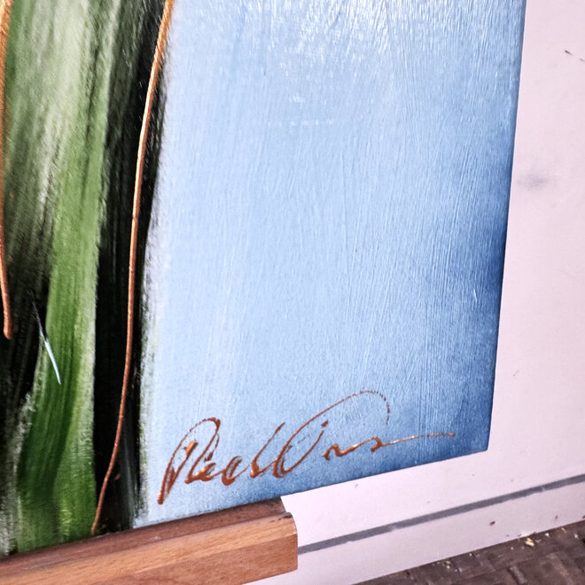 Schilderij - 80x80 cm - Rick Triest - Contemporary tulip composition #9