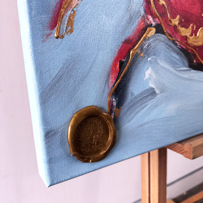 Painting- 70x100x4,5 cm - Rick Triest - Red crabs -#1