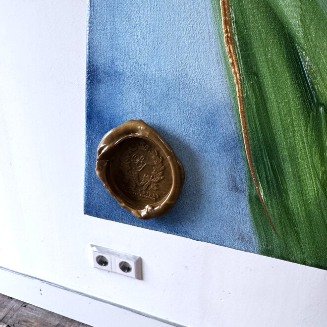 Schilderij - 70x100 cm - Rick Triest - Contemporary tulip composition #8