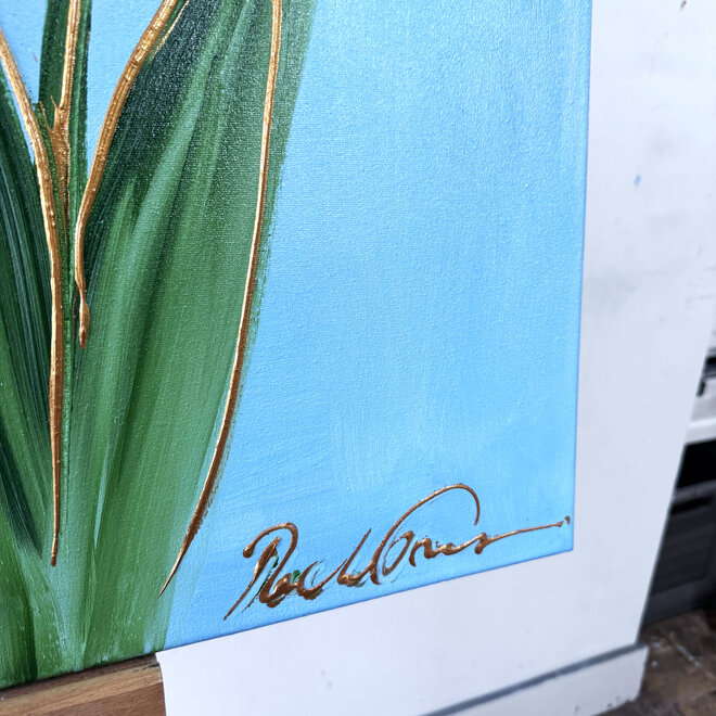 Schilderij - 70x100 cm - Rick Triest - Contemporary tulip composition #6