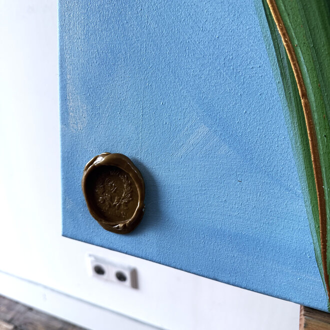 Painting  - 70x100 cm - Rick Triest  - Contemporary tulip composition #6