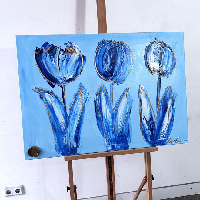 Painting  -70x100 cm - Tulpenmanie  - Contemporary tulip composition #4