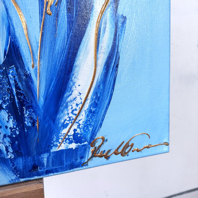 Painting  - 70x100 cm - Rick Triest  - Contemporary tulip composition #4