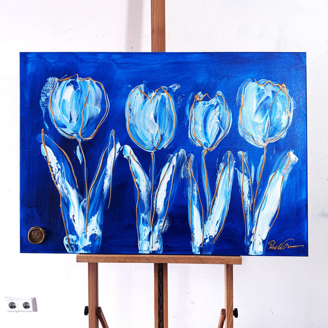 Painting - 70x100 cm - Rick Triest - Contemporary tulip composition #3