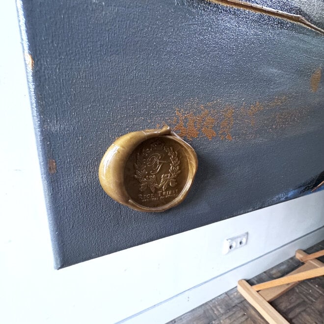 Painting- Rick Triest - 120X200cm - Amsterdam Herengracht -Blue & Gold #288