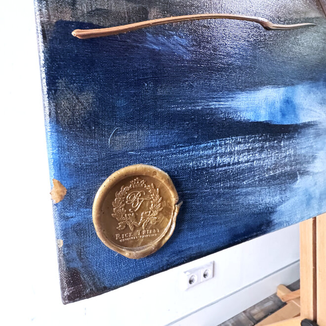 Painting- 140x140x2,5cm - Rick Triest - Amsterdam Prinsengracht - 4 seizoenen - Herfst #1