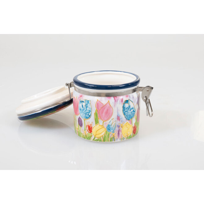 Designed by Rick Triest  TS Collection - Tulpen -Giftbox voorraadpot Dutch Beauty spring D14x12 H12