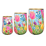 Designed by Rick Triest  TS Collection - Tulpen -Vaas set van 3 Dutch Beauty spring D20 H29