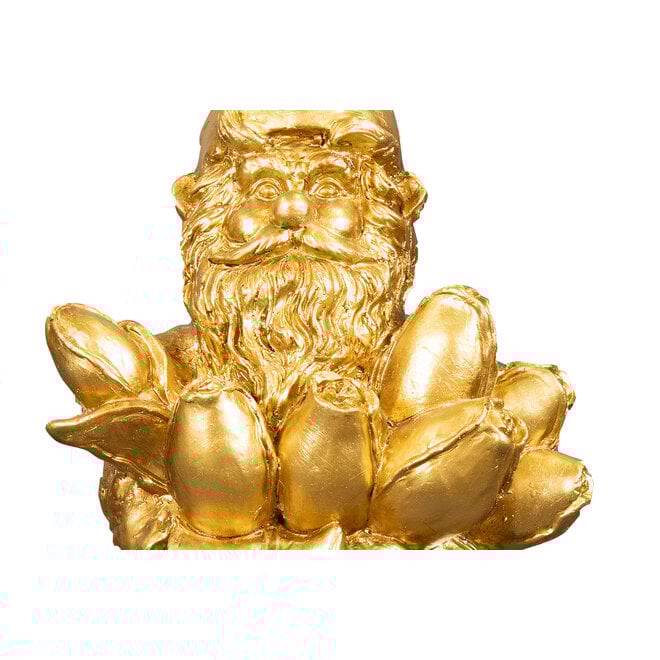 Designed by Rick Triest  Collection - Kabouters & Bosdieren - Figuur Carolus goud D27x20 H60