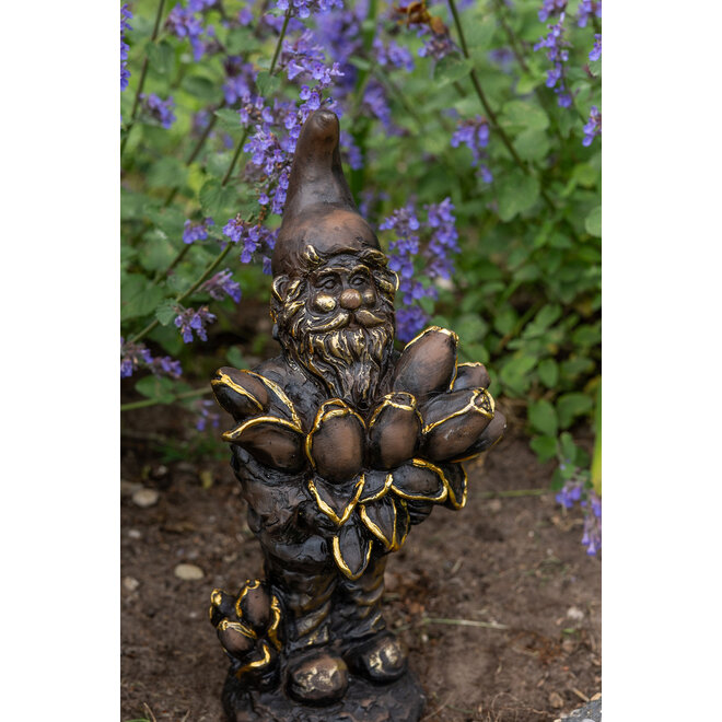 Designed by Rick Triest Collection - Kabouters & Bosdieren - Figuur Carolus antiquebronze D27x20 H60