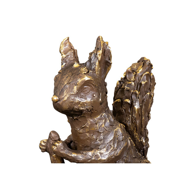 Designed by Rick Triest  Collection - Kabouters & Bosdieren -Figuur Chippie antiquebronze D25x17 H37