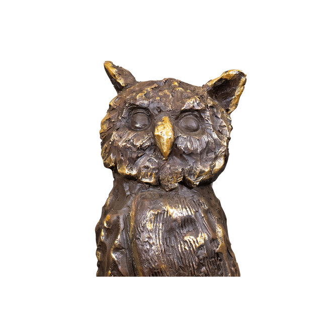 Designed by Rick Triest  Collection - Kabouters & Bosdieren - Figuur Oehoe antiquebronze D18x17 H40