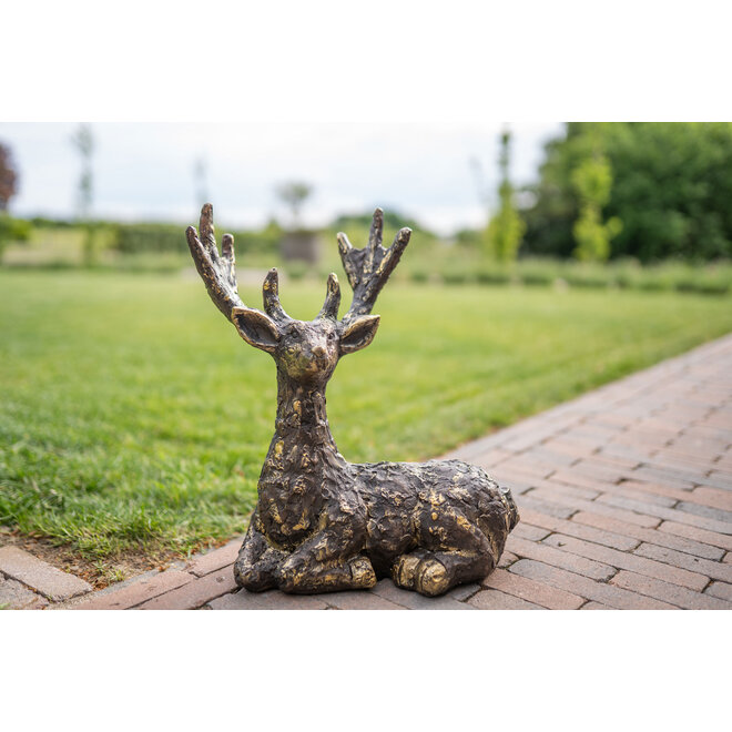 Designed by Rick Triest  Collection - Kabouters & Bosdieren - Figuur Rudolf antiquebronze D35x20 H42