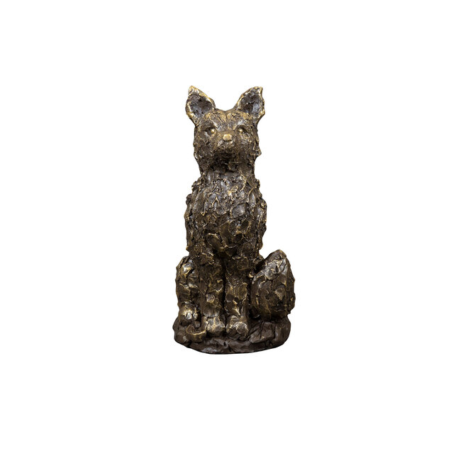 Designed by Rick Triest - Kabouters & Bosdieren -Figuur Foxy antiquebronze D20 H40