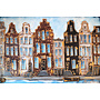 Schilderij- 100x150cm - Rick Triest - Amsterdam Herengracht -Blue & Gold #294