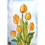 Painting  - 70x100 cm - Rick Triest  - Contemporary tulip composition #15
