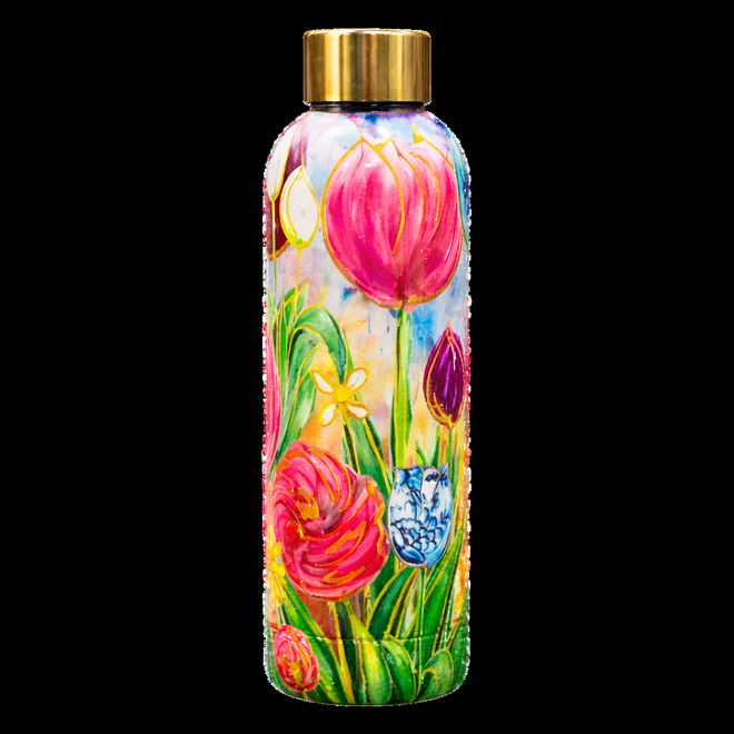 Designed by Rick Triest  TS Collection - Tulpen - Thermo fles - Dutch beauty spring D7 H23