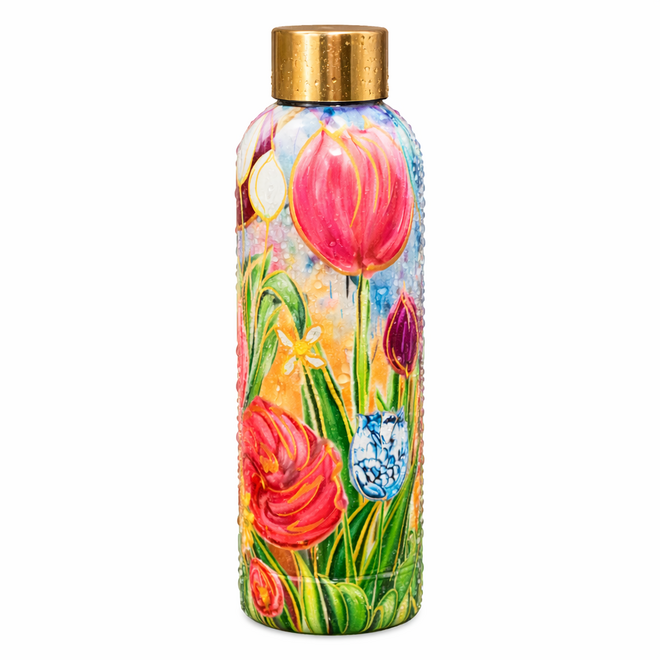 Designed by Rick Triest - Tulpen - Thermo fles - Dutch beauty spring D7 H23