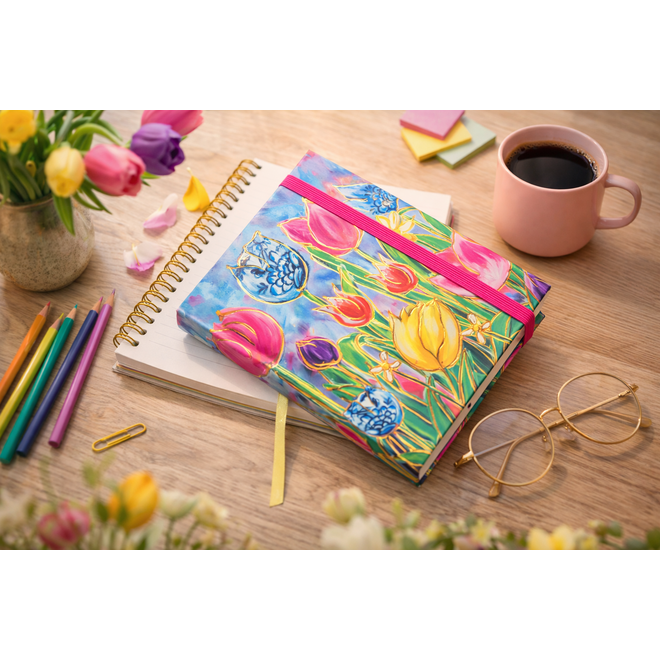 Designed by Rick Triest - Tulpen - Notitieboek A6 Dutch Beauty spring D14x9 H1