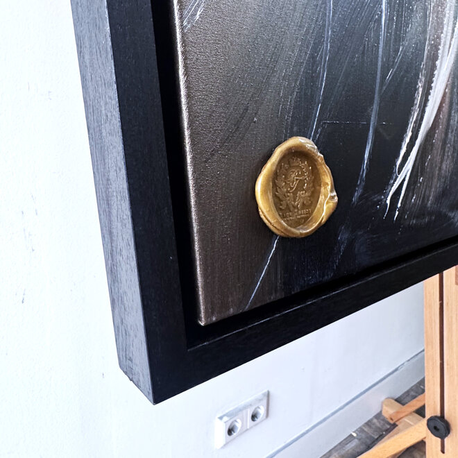 Schilderij- 100x150cm - Rick Triest - LUXURY STYLE - She's the one - Bronze paint and gold -1/1